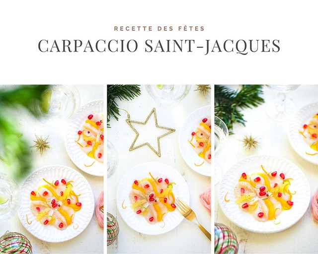 carpaccio saint jacques recette fetes montage