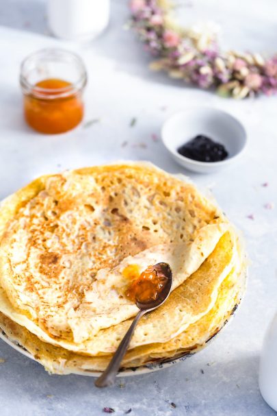 Crêpes sans gluten et sans laitages
