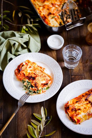 cannelloni ricotta epinards recette italienne vegetarienne