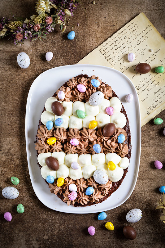 Gâteau de Pâques au chocolat blanc