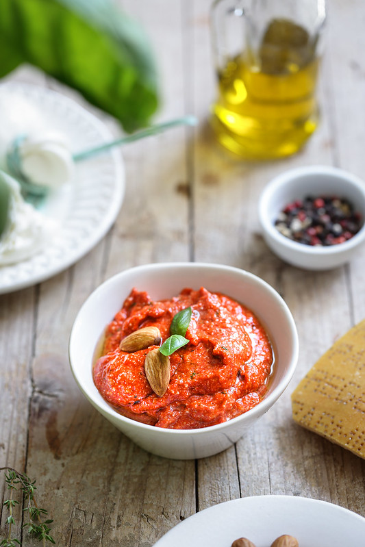 pesto rosso poivrons amandes recette italienne