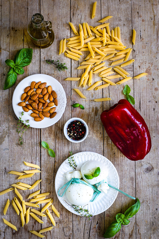 pâtes poivrons burrata epicerie italienen fiorentina marseille