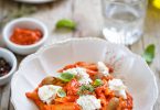 pates poivrons burrata recette italienen vegetarienne