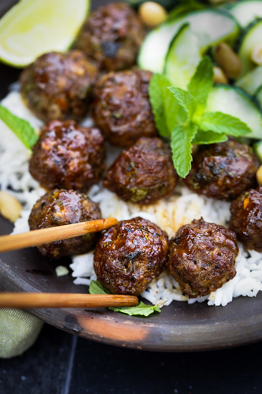 boulettes viande curry vert ricotta