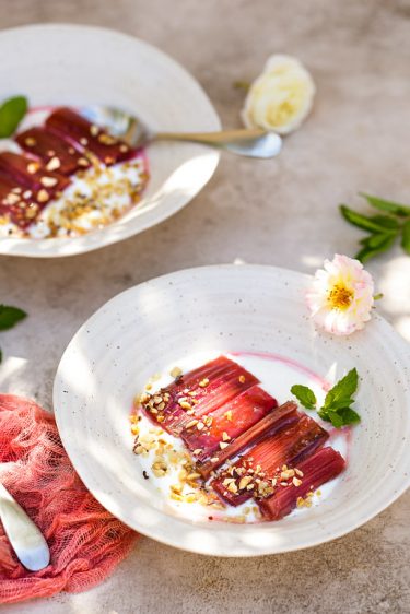 rhubarbe rotie dessert facile