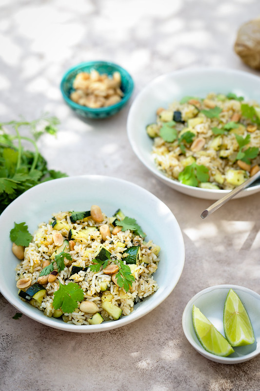 riz saute thai courgettes recette rapide