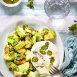 salade courgettes pesto burrata