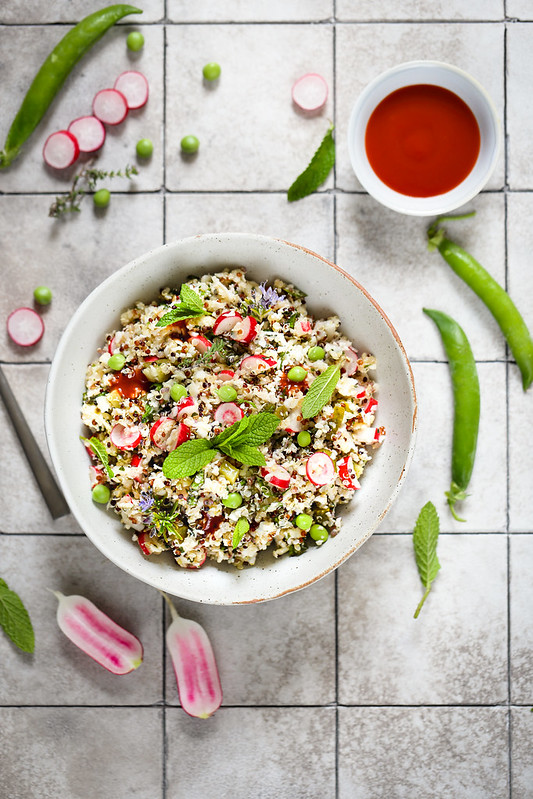 taboule chou fleur quinoa recette vegan