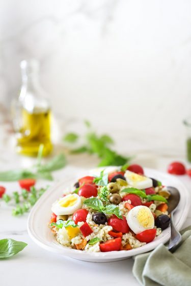 salade riz legumes recette italienne