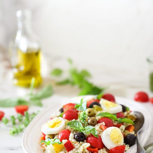 salade riz legumes recette italienne