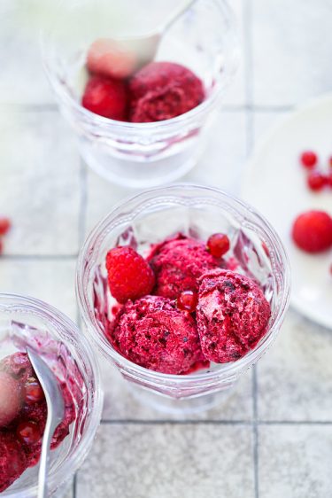 sorbet fruits rouges blancs oeufs sans sorbetière