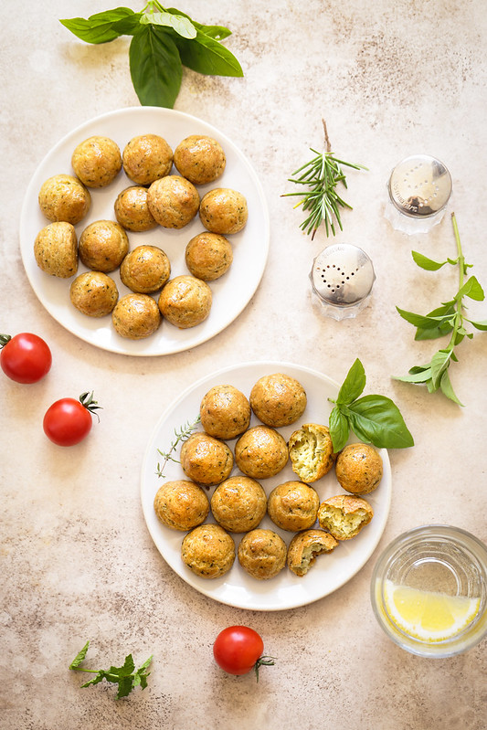 gougeres basilic pecorino recette facile