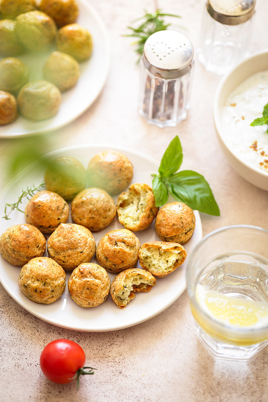 gougeres herbes basilic recette facile