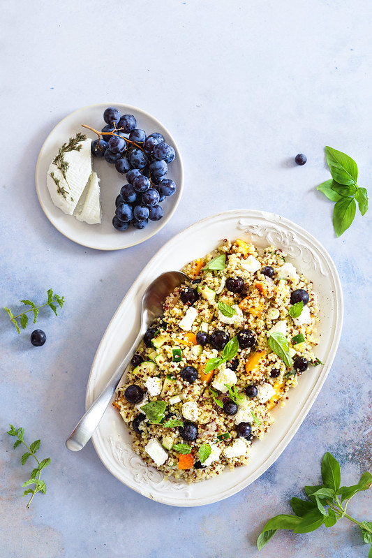 salade quinoa boulgour raisin courgette recette