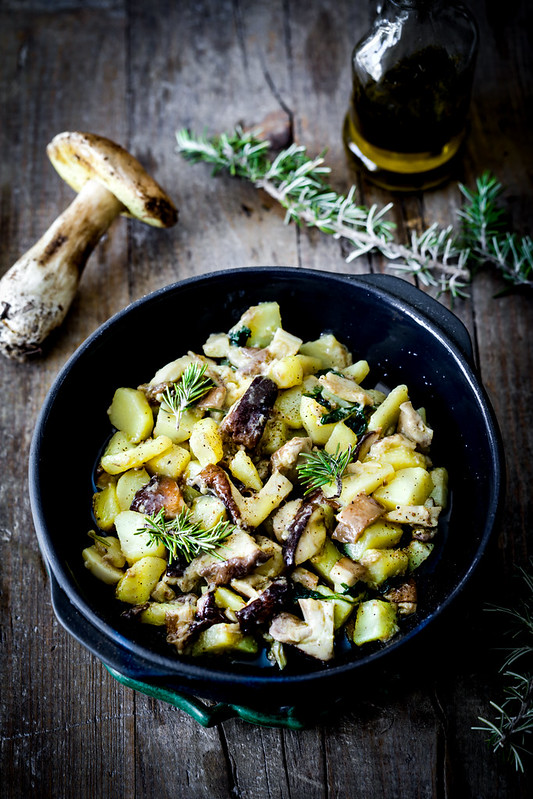 pomme terre cepes sautes recette vegan