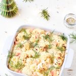 gratin chou fleur coco saumon fume