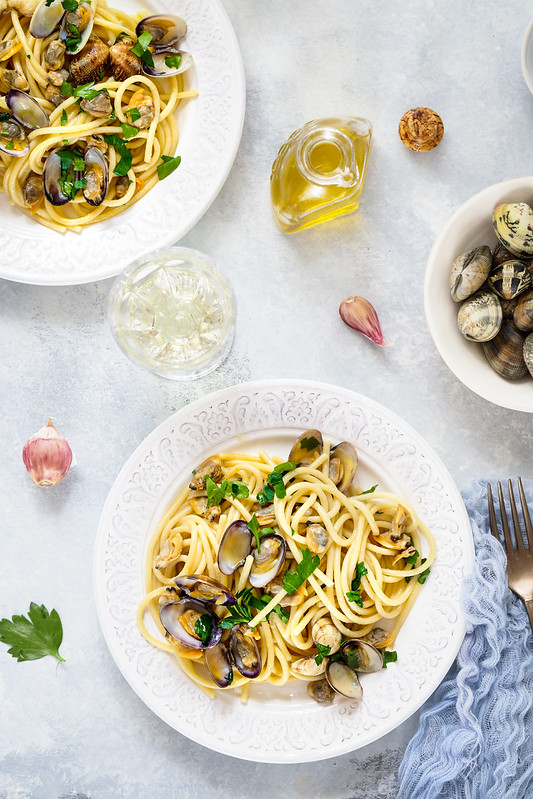 pates vongole recette italienne video