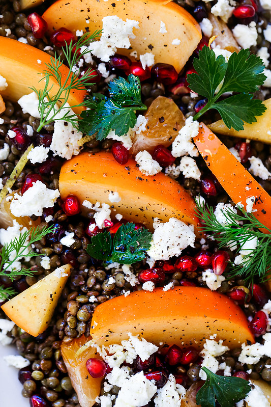 salade lentilles feta grenade