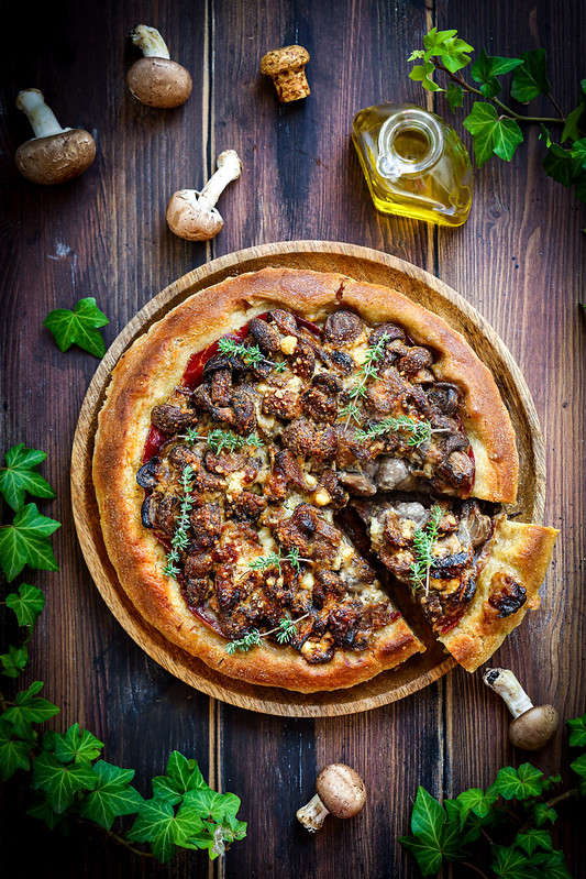 tarte pizza champignons coppa recette