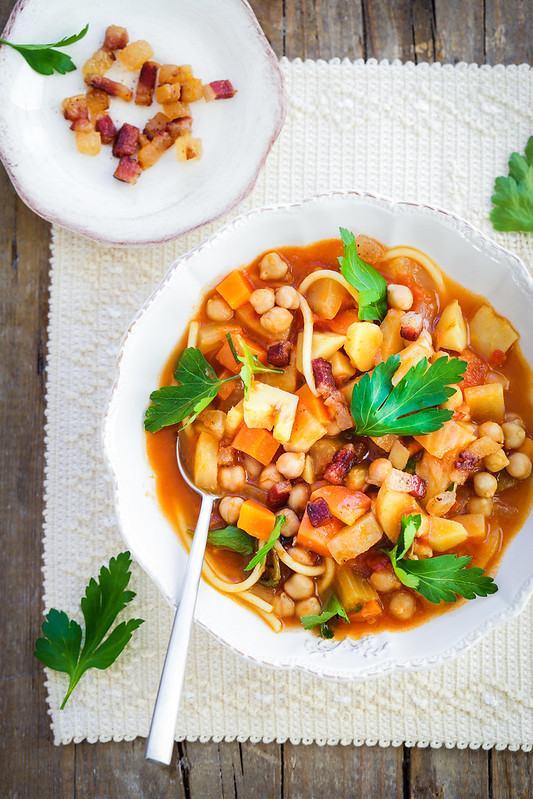 minestrone pois chiches legumes recette sardaigne