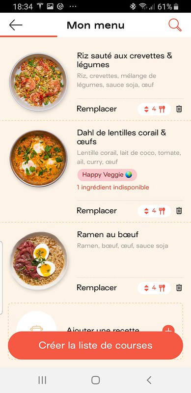 jow application avis test recette dahl