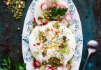 burrata salade fenouil chapelure herbes