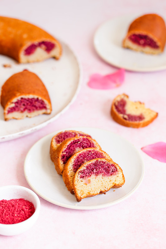 cake marbre framboise citron recette