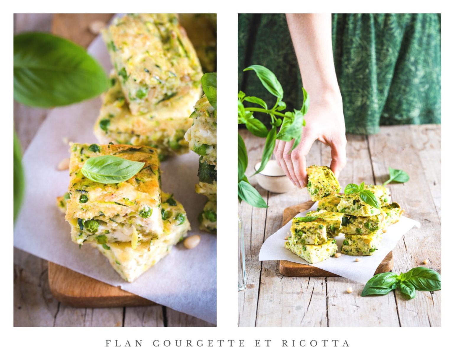Flan de courgettes, ricotta et petits pois Recette végétarienne