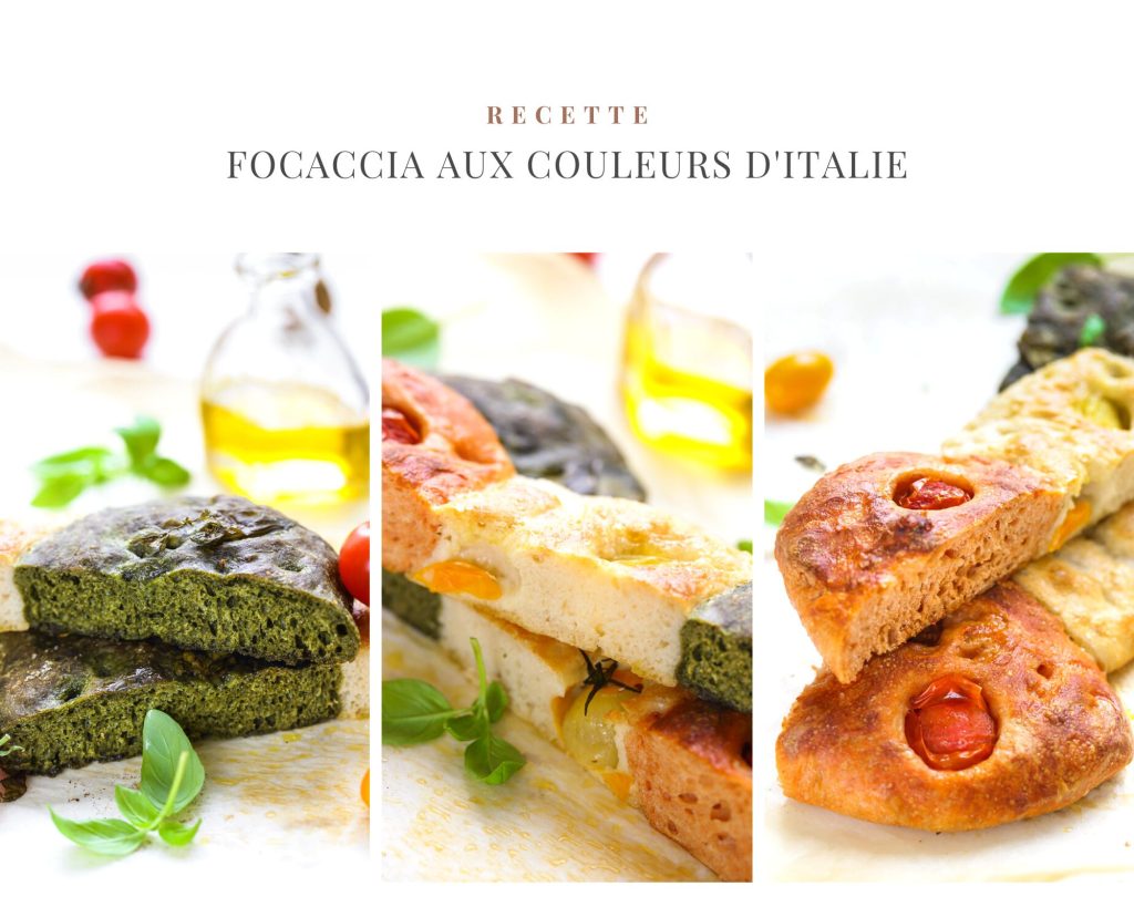 focaccia vert blanc rouge recette italienne facile