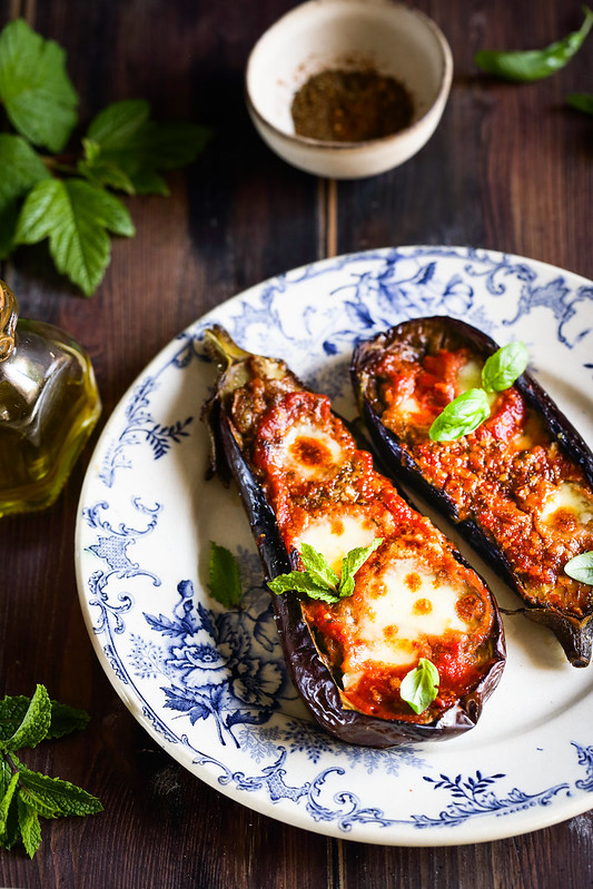 aubergines farcies mozzarella tomate facon parmigiana