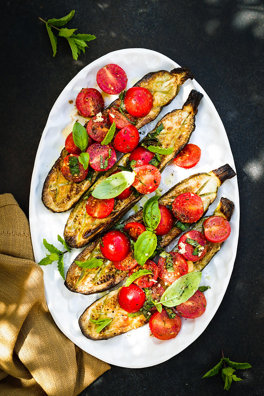 courgettes roties pecorino salade tomates epices recette