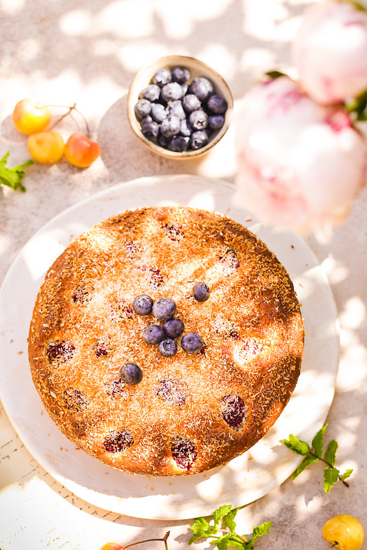 gateau moelleux mascarpone coco amandes