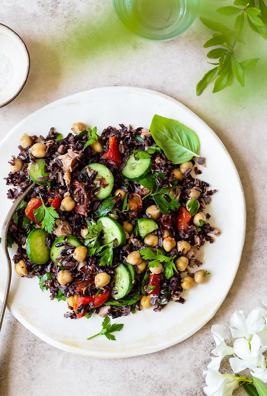 salade riz noir pois chiches recette healthy