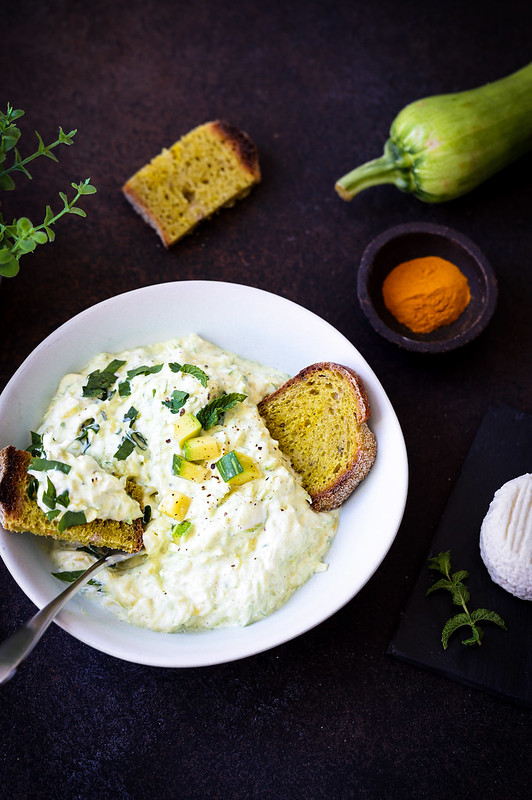 tzatziki courgettes chevre recette vegetarienne