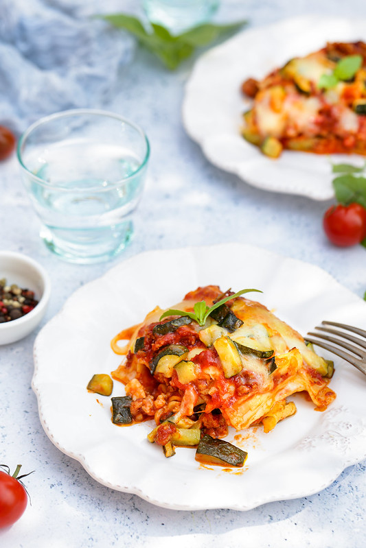 lasagnes courgettes saucisse tomate mozzarella recette