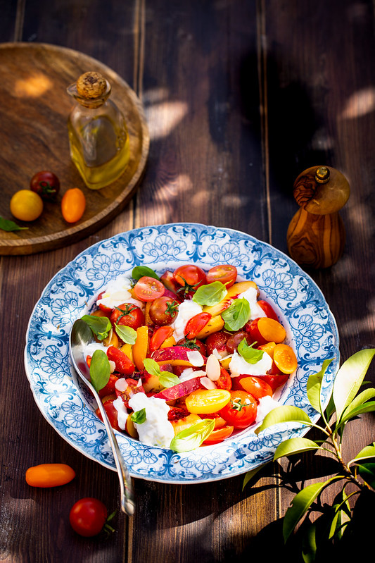 salade tomates nectarines burrata recette