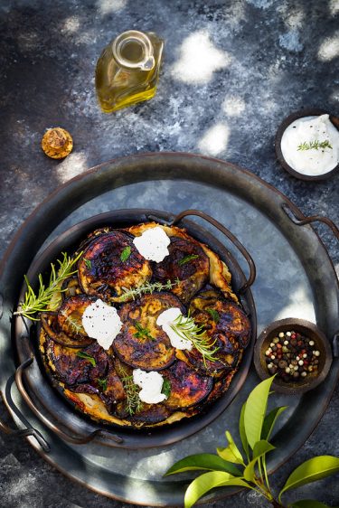 Tarte tatin aux aubergines - Recette facile - Un déjeuner de soleil