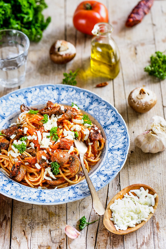 Pâtes aux champignons à la calabraise - Recette italienne facile