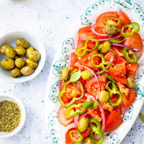 salade tomates oignons italienne calabraise vegan