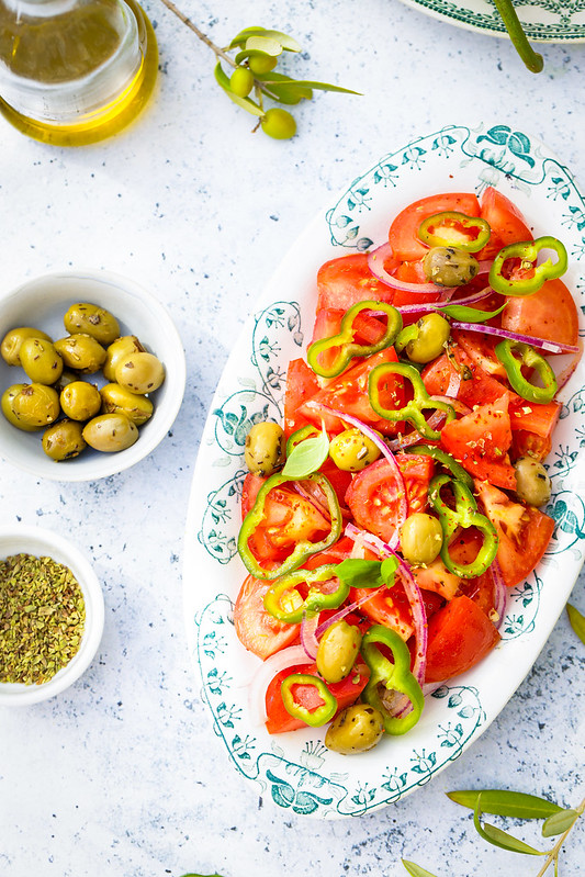 salade tomates oignons italienne calabraise vegan