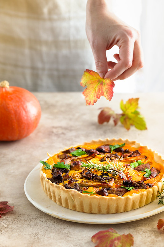 quiche courge champignons