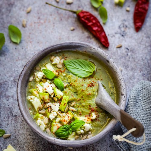 soupe courgettes basilic recette facile