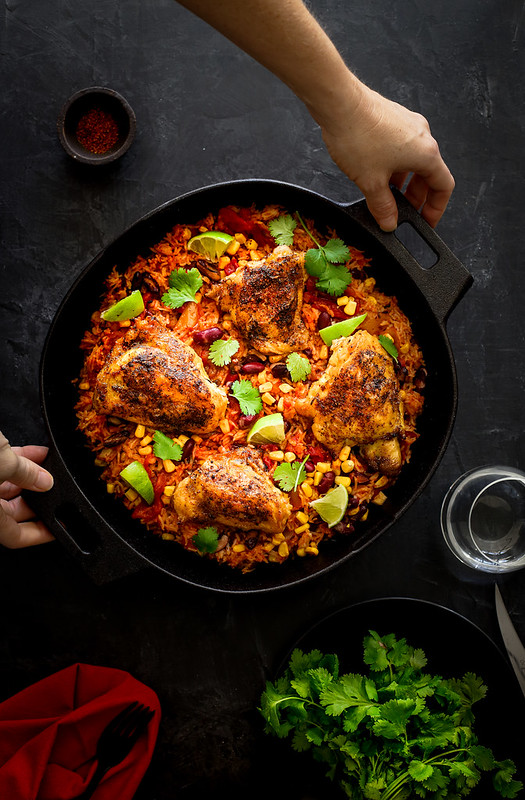 one pot poulet riz mexicaine