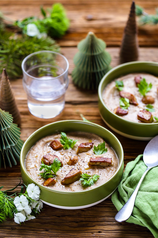 soupe chataigne celeri foie gras recette facile