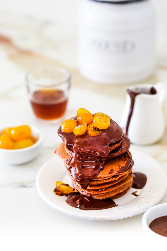 pancakes chocolat sauce chocolat sirop erable recette