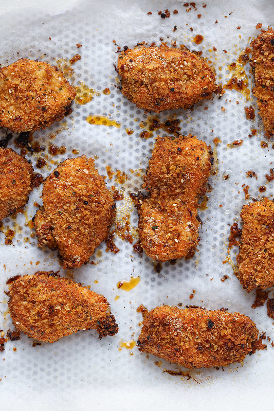 poulet pane sans friture