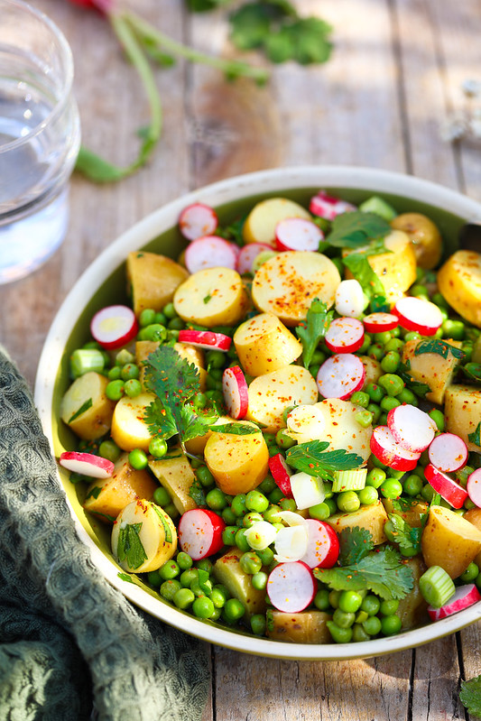 salade pommes de terre nouvelles radis petits pois