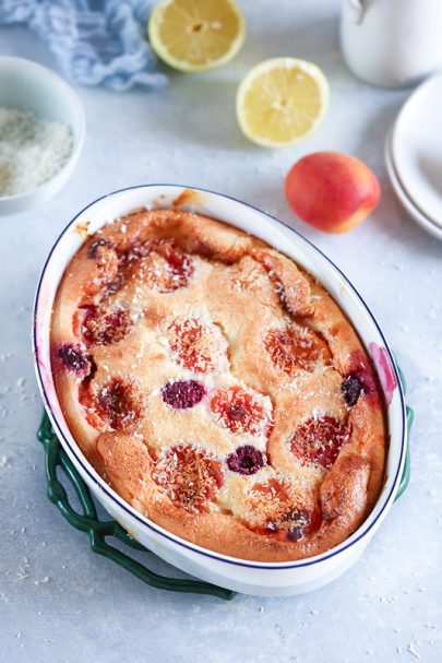Clafoutis abricots coco (avec la vidéo)