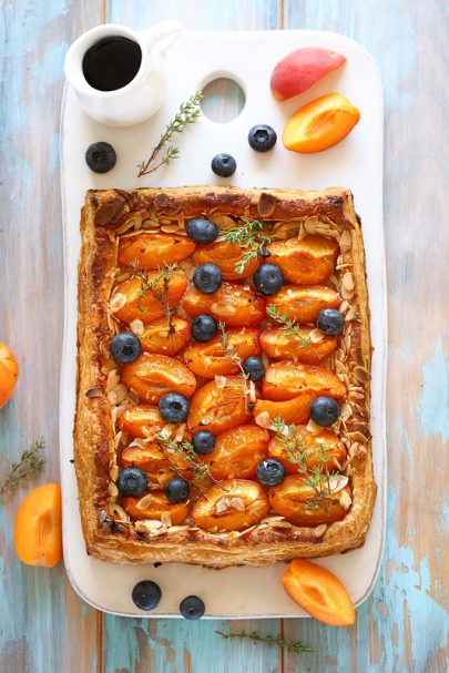 Tarte feuilletée aux abricots (sans oeufs)