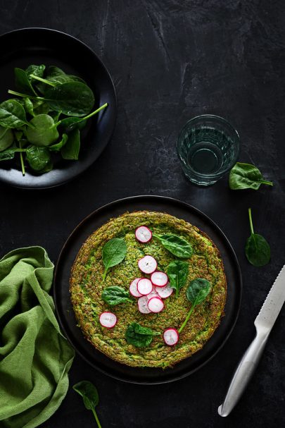Frittata aux épinards et au parmesan (cuite au four)